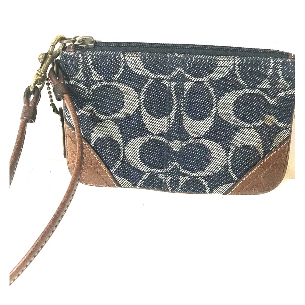 Coach Denim Wristlet